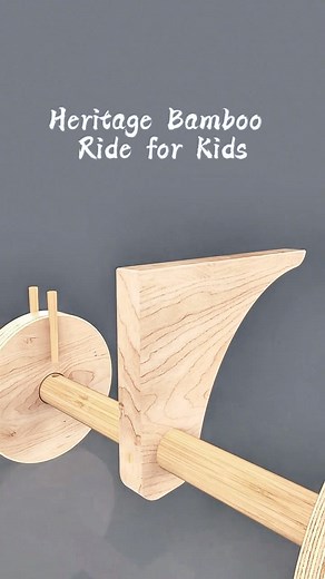 Heritage Bamboo Ride for Kids – Handmade & Unique! 🛻👌 #HandmadeToys #BambooCraft #KidsRide #ChildhoodMemories #DIYMagic | Wooden skills28
