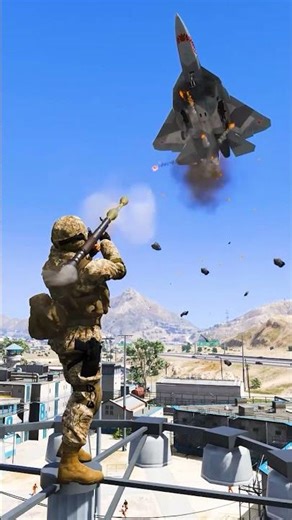 Solo Soldier Destroys the Fighter Jet gtav ep412 #shorts #short