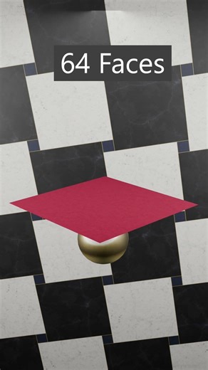 Cloth Physics: 1 Face vs 4,096 Faces 🧐 #asmr #blender #asmrvideo #satisfying