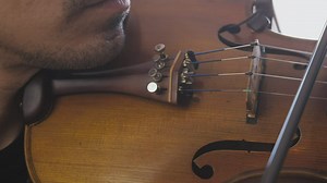 Man playing violin close up - Free Stock Video