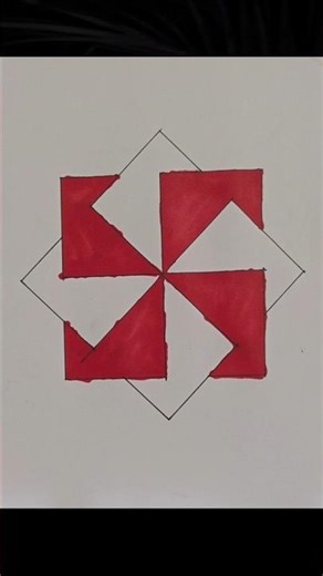 How to painting beautiful Optical Illusion line art on paper #shorts #art #drawing #Optical Illusion