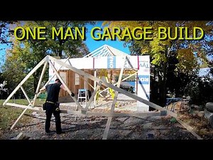 One Man Garage Build (and wife for 30 minutes) - Part 1 - Walls