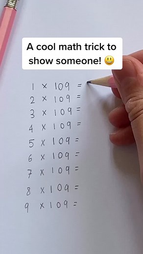 Have you ever memorized the 109 times table?! 🥲 #math #pinkpencilmath #fyp #mathtricks #109 #multiplication #timestable #pattern #mathtutor #maths