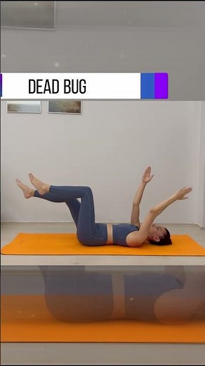 Dead Bug Exercise | Beginner Pilates for Core Strength #shorts ⭐