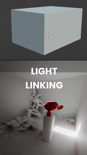 How do you create a light leak in a room with no windows, in Blender with Eevee? Use Shadow and Light Linking. #b3d #blender3d #3d #quicktip