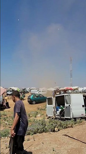 Whirlwind Rips Through Moroccan Market, Goods Fly High