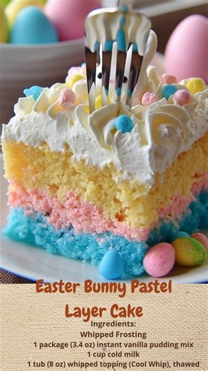 Easter Bunny Pastel Layer Cake | Cakecrafted Recipes