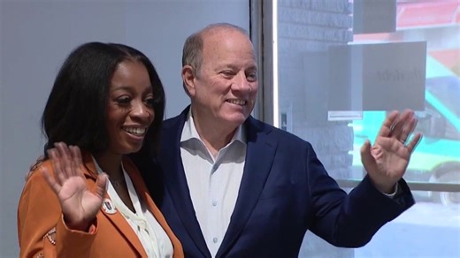 Detroit Mayor Mike Duggan attends his last Motor City Match program ribbon-cutting