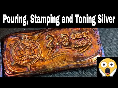 Pouring Silver - Melting Silver - Stamping and Toning Silver