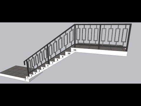 Membuat Railing Tangga yang Spektakuler dengan Sketchup