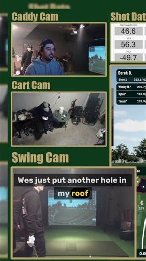 STOP HITTING GOLF BALLS INTO MY CEILING!!! 😅 #golf #golfswingvideo #golfsimulator #golfswing