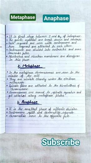 Zoology B.Sc1stSemester/Unit -iv Cell Cycle Cell Division and Cell Signalling।2.Metaphase3.Anaphase