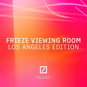 The Frieze Viewing Room, Los Angeles Edition, Is Now Open! Available from February 22–March 8, the free Frieze Viewing Room allows you to preview and acquire significant artworks ahead of #FriezeLA’s official opening with exclusive access to gallery presentations — even if you can’t make it to the fair this year. Check out the artworks from across both the Galleries and Focus sections of the fair, search artworks by price, date and medium, save favourite artworks and presentations and chat with 
