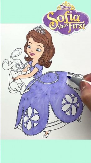 Coloring Sofia the First（ちいさなプリンセス ソフィア） [Coloring book] #drawing #ぬりえ