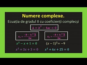 Numere complexe ecuatia de gradul 2 exercitii formule delta x1 x2 clasa 10 (Invata Matematica Usor)