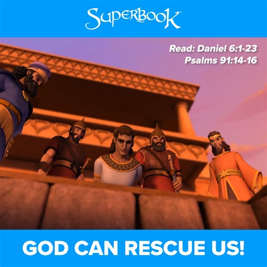 SuperParents, tell your children that God is always there to help us just like when He sent an angel into the lion's den to save Daniel. 💪🏽🙌🏽👆🏽 . . . . . SUPERBOOK Bringing Bible Stories and Jesus' love to kids everywhere Series App Academy Outreach | Superbook