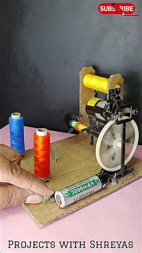 Amazing 3 Colour Thread Winding 🧵⚡🔌 #ideas #experiements #diyprojects