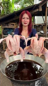 Cooking roasted chicken and eat recipe