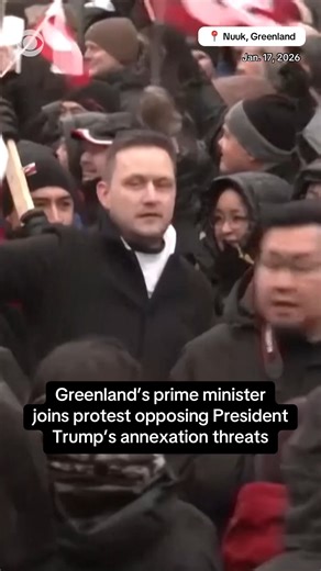 Greenlandic Prime Minister Jens-Frederik Nielsen led a protest in Nuuk, Greenland on Saturday opposing President Trump's plan to annex the Arctic territory. President Trump announced Saturday that tariffs will be levied against Denmark, Norway, Sweden, France, Germany, the United Kingdom, the Netherlands and Finland for sending military forces onto the island. The tariffs against the NATO countries will take effect the first day of February. There was no forewarning from official channels to U.S