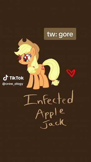 Gore-inspired Hooves on Applejack | MLP Infection Horror Art