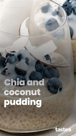 Loaded with coconut flavour, our 4-ingredient chia pudding recipe is delicious, nutritious and highly versatile. Not only a great dessert, chia pudding can also be a healthy breakfast option! For the recipe, Google 'Taste Chia and coconut pudding'. | Taste.com.au