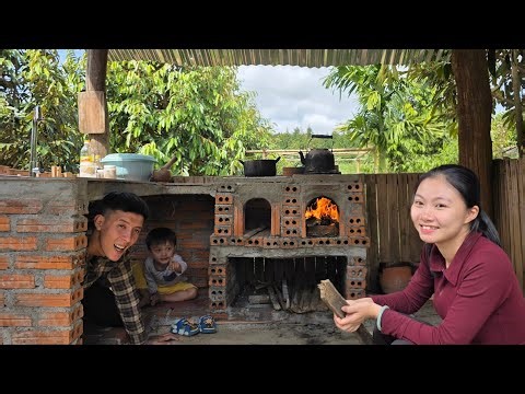 The kind engineer helped the single mother build a large wood-burning stove before winter arrived.