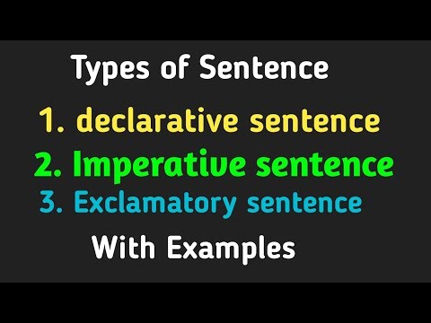 Types of Sentences in English Grammar | Declarative, Imperative & Exclamatory with Examples