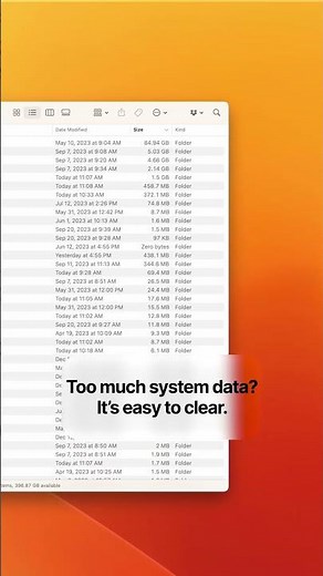System Data taking up too much space? It's easy to delete.