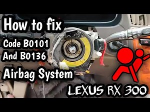 how to repair code b0101 and b0136 airbag clock spring on Lexus RX300#mechanic #car