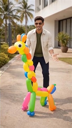Endless Balloon Trick 😲🎈 | #balloonmagic #shorts #kidsfun