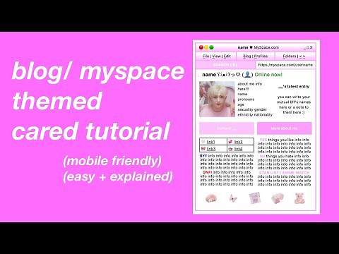 MOBILE-FRIENDLY BLOG / MYSPACE THEMED CARRD TUTORIAL | EASY STEP-BY-STEP