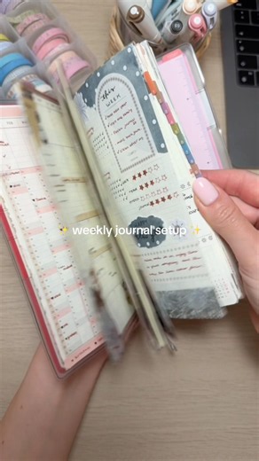Plan a productive week with me ✨ #journal #asmr #hobonichi