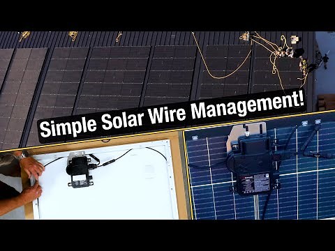 How To Optimize Solar Panel Wire Management!