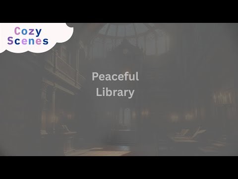 Peaceful Manor Library Ambience - No music, Library sounds
