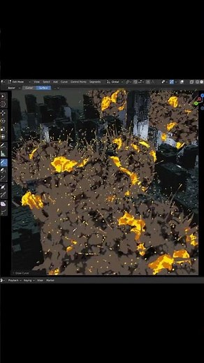 💪🏽3D explosion generator created in #Blender with #GeometryNodes