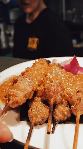 12 reactions | Skewered, grilled, and served with love  Watch the magic happen as our chicken satay goes from stick to sizzle — smoky, juicy, and dipped in our rich peanut sauce. Available all day:  Mon–Sat: 11am–3pm  Tues–Sat: 5pm–9pm THINK SATAY THINK ROTI BAR | ROTI BAR | Facebook