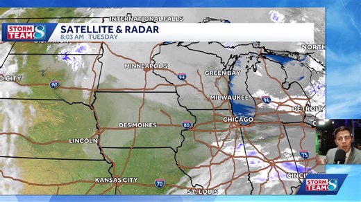 Join us for a live conversation with Storm Team 8 Meteorologist Jon Rivas. We will go over the 8 day forecast and answer any questions. We are looking at some cool and cloudy days today and tomorrow. We had some light snow fall over some spots north if I-80, but mainly up to a fresh dusting to just trace amounts of snow fell. Temperatures will struggle to climb again today, but highs will be close to 30s. Expect air temperatures to stay in the 20s with wind chills in the teens and 20s through th