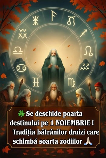 🍀 Se deschide poarta destinului pe 1 NOIEMBRIE 2025! Tradiția bătrânilor druizi care schimbă soarta zodiilor pentru pentru tot restul anului🙏🏻👇 | Doctor Andrei Laslau