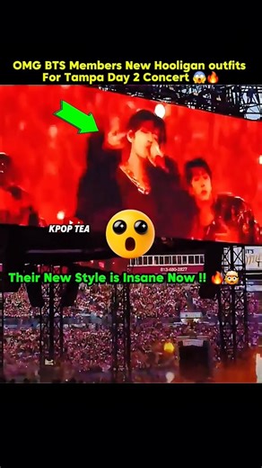 😱BTS New crazy outfits for hooligan day 2 tampa Concert#bts#btsarmy#btsshorts#taehyung#jungkook#btsv