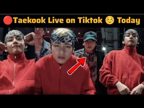 🔴 TAEKOOK New Tiktok Challenge Video 🤭/BTS V live on on tiktok today /BTS v live today #taekook