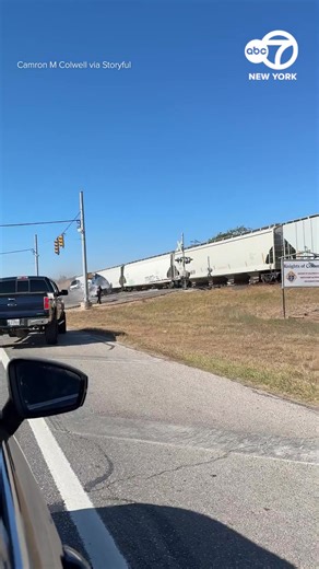 1.2M views · 2.3K reactions | Police said the 18-wheeler had been stopped on the south part of the tracks when it was struck by the westbound train. | ABC7NY | Facebook