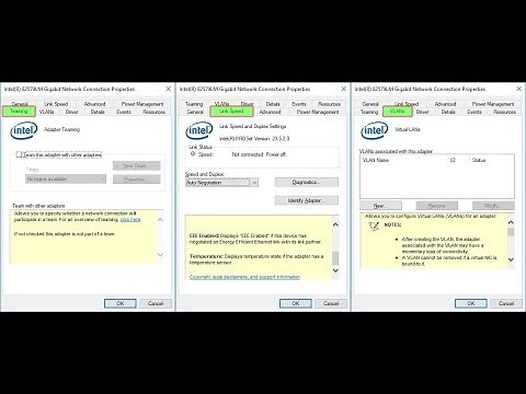 Intel ANS (Advanced Networking Services) - Part 1 : download and installation (turn on captions)