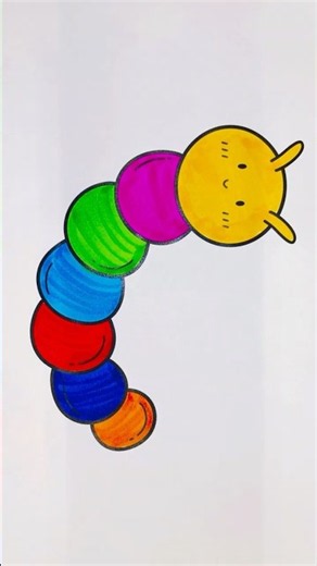 how to color a caterpillar ? coloring video