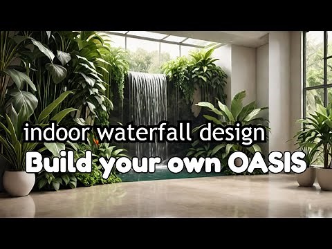 LIVING ROOM DESIGN ideas wirh Indoor Waterfall