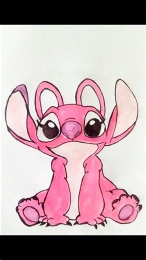 Cute Angel Drawing 💖| Lilo & Stitch Fan Art #drawing #anime #animeart #fypシ #cartoon #viral #shorts