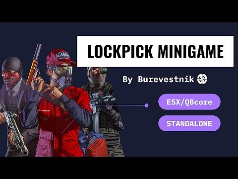 GTA 5 | Uncharted lockpick minigame | FiveM | ESX | QBCore | Standalone