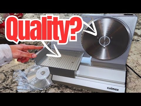 Review of CUSIMAX Meat Slicer,9"Electric Food Slicer with 2 Stainless Steel Blades,1-20mm Adjustable