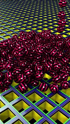 Geometric Ball Fall Animation Physics #asmr #simulation