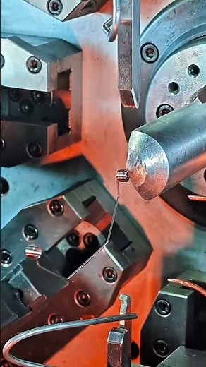 Production tip: long-straight double torsion spring #lightingindustry #lightspring #springmachine