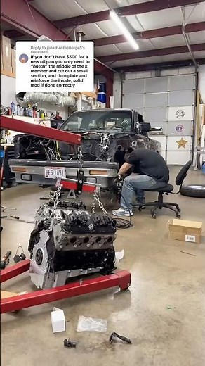$160 LS swap oil pan into an S10 🤣 not $500